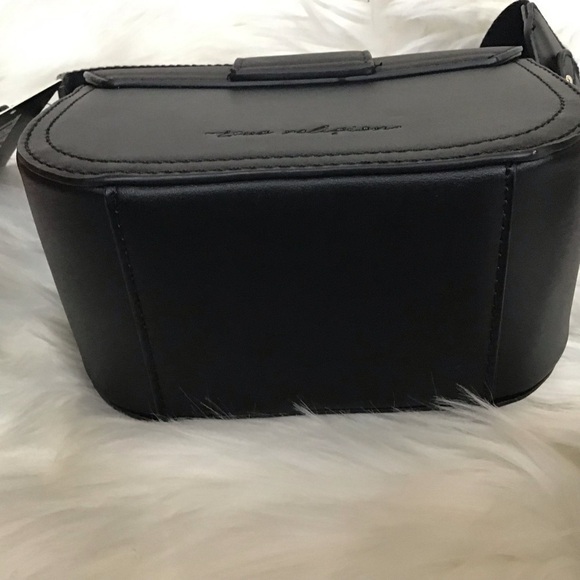 TRUE RELIGION Mini Flap Gold Logo Hardware  Black Crossbody / guitar strapNWT - Picture 8 of 10